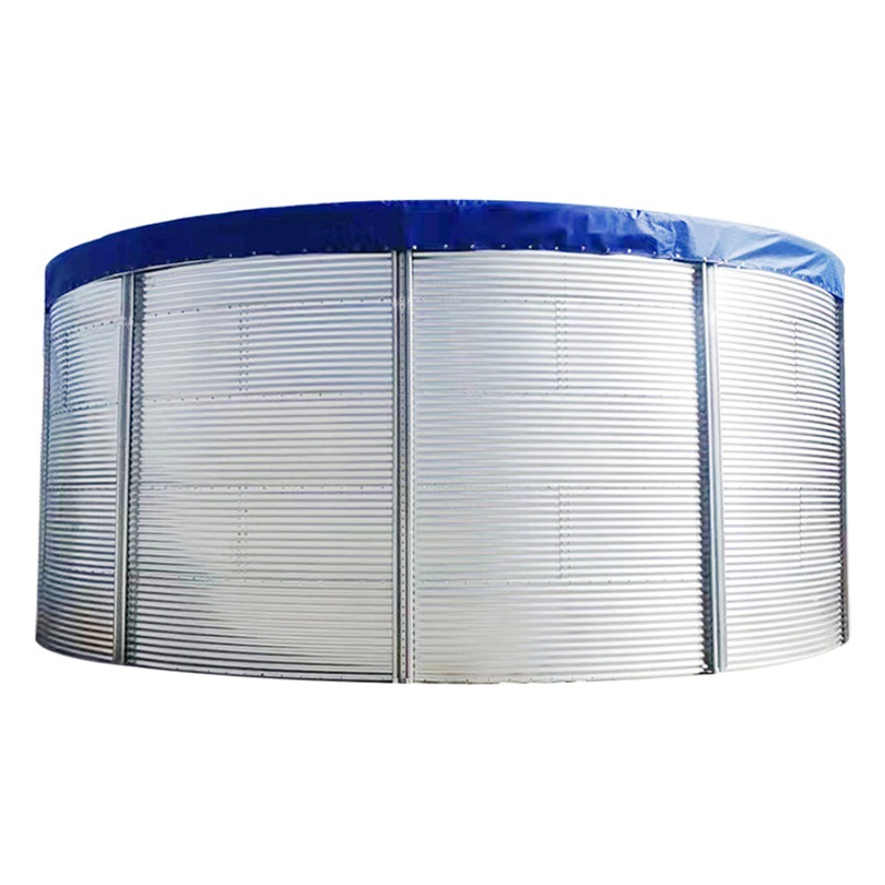 Galvanized Sheet Metal Pool, Outdoor Canvas Fish Pond, Chemical Storage Tank, Round Assembled High-Standard Farmland Water Reservoir
